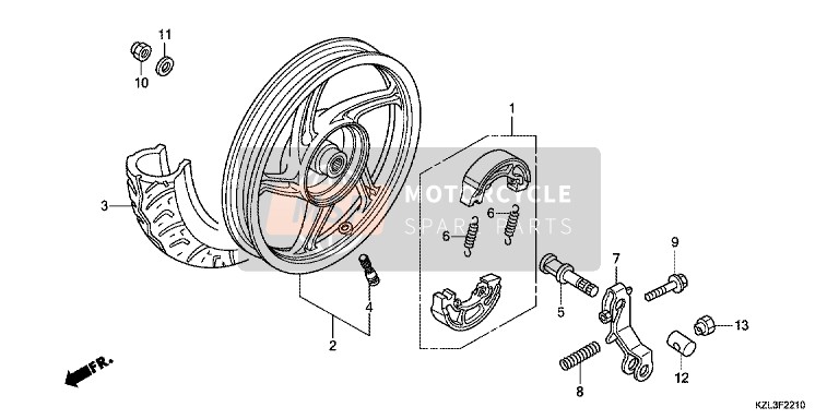 42650KZL930ZC, Wheel Sub Assy., Rr. *NH1, Honda, 0